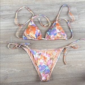 Billabong Multicolor Floral Bikini M